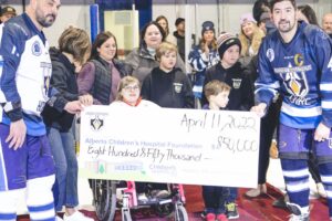 hockey marathon cheque presentation